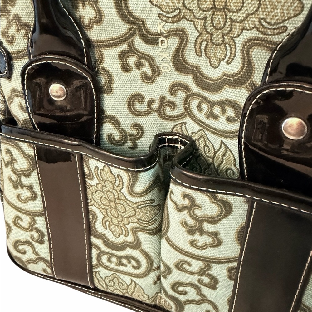 🩷 FREE WITH ANY PURCHASE Chic Black and Turquoise Green Insulated Tote Lunch Bag - Picture 3 of 11